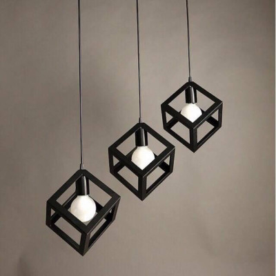 Đèn thả khối hình học khung sắt cao cấp
