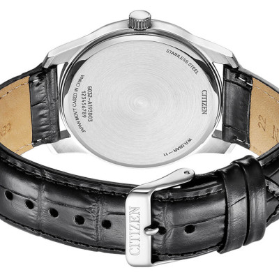 Đồng Hồ Nam Citizen Pin-Quartz Dây Da BH5001-05H - Mặt Xám Đen (42mm)