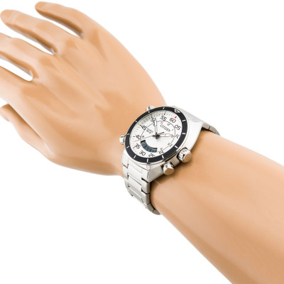 Đồng Hồ Nam Citizen Pin-Quartz Dây Thép Không Gỉ JM5470-58A - Mặt Trắng (44mm)