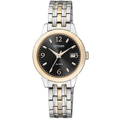 Đồng Hồ Nữ Citizen Dây Thép Không Gỉ EW2234-55E - Mặt Đen (Sapphire)