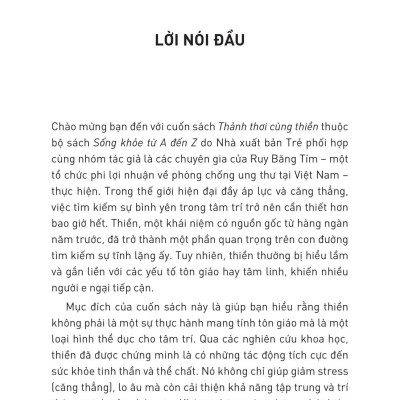 Sách - Y Học Và Sức Khỏe - Sống Khỏe Từ A Đến Z - Thảnh Thơi Cùng Thiền