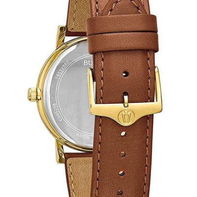 Đồng Hồ Nam Bulova Dây Da 97B135 - Mặt Vàng