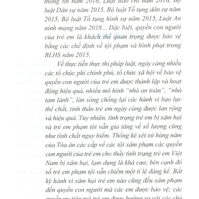 Bảo Vệ Quyền Con Người Của Trẻ Em Bằng Pháp Luật Hình Sự Việt Nam (Sách Chuyên Khảo)