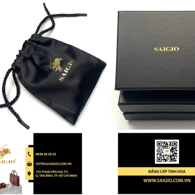 Ví Nam Mini Nhỏ Gọn Cao Cấp, Da Bò NAPA Láng Mịn, Thiết Kế Cổ Điển, Tinh Tế - Sang Trọng, Dáng Ngang - Gập 2, Đựng Tiền và Thẻ ATM Tiện Dụng - Hàng Chính Hãng SAIGIO