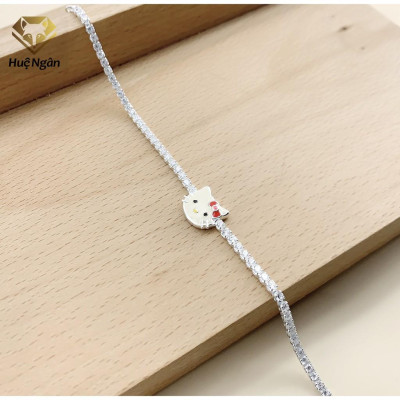 Lắc tay bạc 925 Huệ Ngân - Mèo Kitty X7