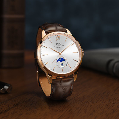 Đồng Hồ Nam I&W Carnival 527G1 Chính Hãng Full Box Chống Nước Kính Chống Xước Dây Da Cao Cấp BH 60T (Máy Cơ Tự Động)