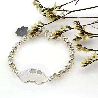 Lắc Tay Lắc Chân Trẻ Em Bạc Hiểu Minh LTE081 khắc tên theo yêu cầu