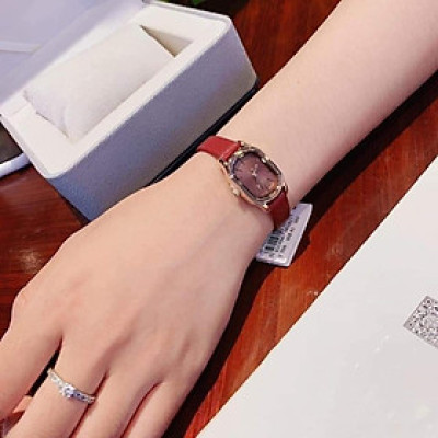 Đồng Hồ Nữ Julius Hàn Quốc JA-1112D Dây Da Màu Đỏ