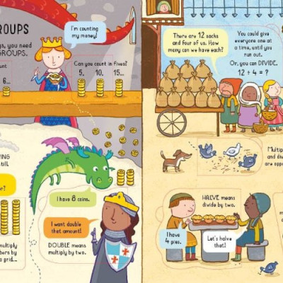 Sách tương tác thiếu nhi tiếng Anh: Look Inside Maths