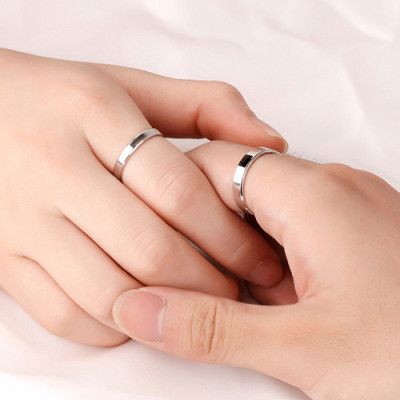 Nhẫn cặp trơn màu bạc NC124 - Size 8