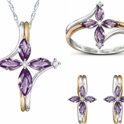 Nhẫn nữ đính đá thạch anh tím