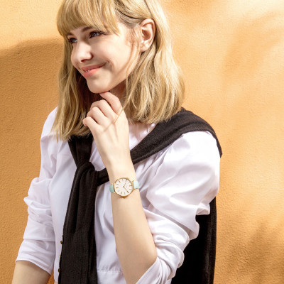 Đồng hồ đeo tay Nữ hiệu JONAS & VERUS X01855-Q3.GGWLL, Máy Pin (Quartz), Kính sappire chống trầy xước, Dây Da Italy