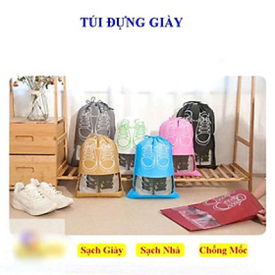 Giỏ  đựng giày  - Túi Đựng Giày Dép , Quần Áo Du Lịch Họa Tiết,Tiện Lợi, Gọn Nhẹ Có Dây Rút Chống Bẩn