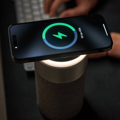 Loa Bluetooth WIWU Leju Wi-W022 Kiêm Sạc Không Dây 15W Cho IPHONE/ AIRPODS/ Đèn Ngủ Cảm Ứng/ Âm Thanh Chuẩn - Hàng Chính Hãng