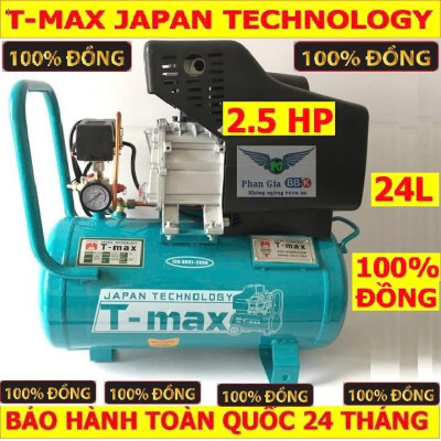 Máy Nén Khí Có Dầu Liền Trục TMAX 3.0 HP 30L, máy nén khí 100% dây đồng