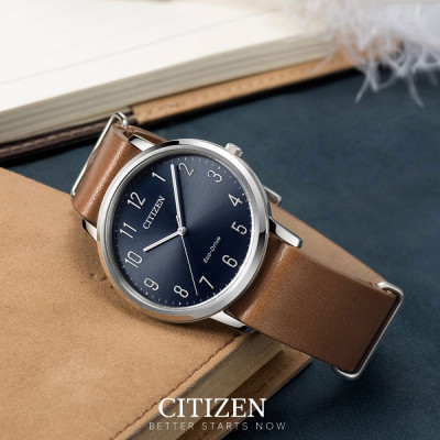Đồng Hồ Nam Citizen Dây Da BJ6501-10L - Mặt Xanh 