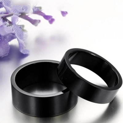 Nhẫn cặp trơn màu đen NC119 size 7