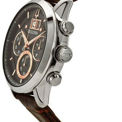 Đồng Hồ Nam Bulova Dây Da 96B311 - Mặt Đen