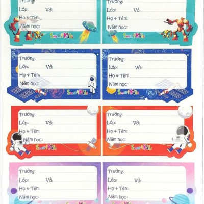 Nhãn Vở Smart Kid Space SK-LP102 (40 Nhãn Vở)