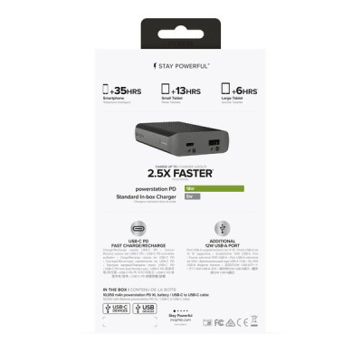 Sạc Dự Phòng Mophie Powerstation USB-C Power Delivery 10050mAh 401101508 - Hàng Chính Hãng
