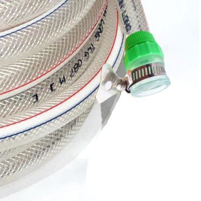 Vòi nước vòi phun nước rửa xe tưới cây tăng áp thông minh + bộ dây bơm nước cao cấp TLG  loạI 15m  - dây trắng 318498-1