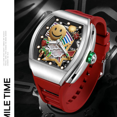 Đồng Hồ Nam I&W Carnival 757GT3 Chính Hãng Full Box Chống Nước Kính Chống Xước Dây Silicone BH 5 Năm (Máy Cơ Tự Động)