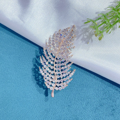 Ghim cài áo vest nam nữ, Trâm cài áo Unisex cao cấp, ghim cài áo sơ mi thiết kế hình lá tinh sảo