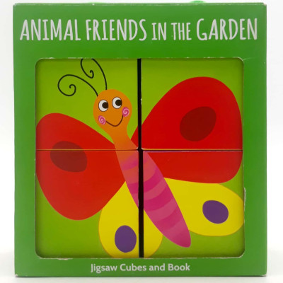 Animal Friends In The Garden (Jigsaw Cubes & Book)