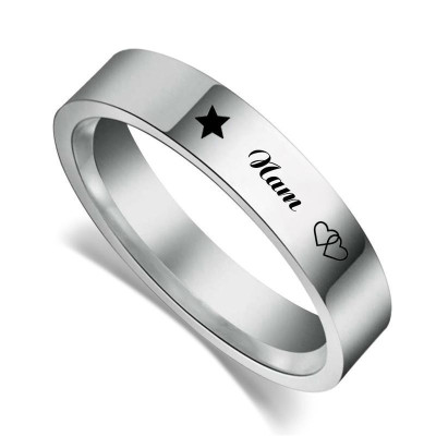 Nhẫn khắc tên riêng theo yêu cầu Titan không gỉ, điền tên cần khắc ở phần thêm ghi chú