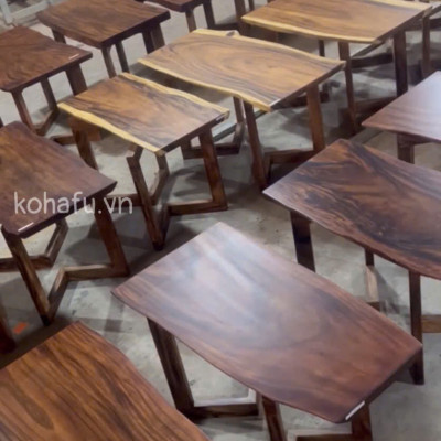 Mặt Bàn Dài 1m1-1m2 Gỗ Me Tây Nguyên Tấm Tự Nhiên - Hàng Sẵn Kho