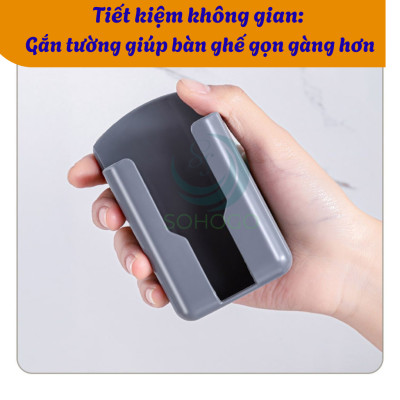 Hộp Đựng Remote Dán Tường Tiện Lợi -Kệ Gắn Tường Đựng Remote – Không Cần Khoan