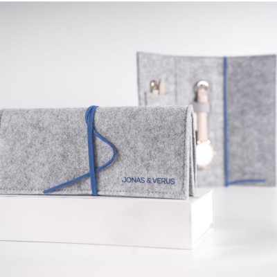 Đồng hồ đeo tay Nam hiệu JONAS & VERUS Y01646-Q3.GGXLN, Máy Pin (Quartz), Kính Sapphire, Dây da Italy