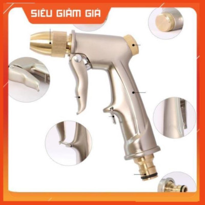 Bộ dây vòi xịt nước rửa xe, tưới cây . tăng áp 3 lần, loại 20m 206701-1 đầu đồng,cút đồng+ tặng đai