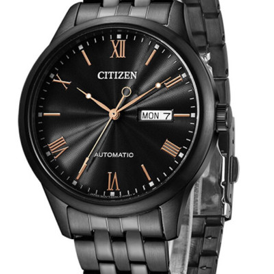 Đồng Hồ Nam Citizen Dây Thép Không Gỉ NH7505-84E - Mặt Đen (Sapphire)