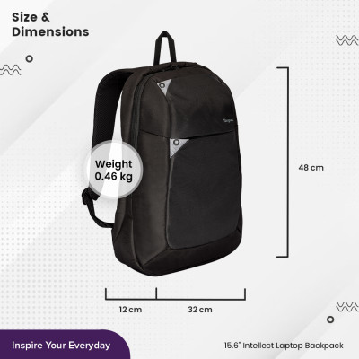 Balo laptop Targus 15.6" TBB565 bộ sưu tập Intellect- Hàng Chính Hãng