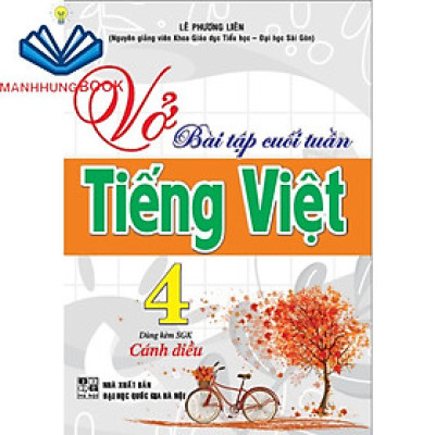 sách - "Vở bài tập cuối tuần tiếng Việt lớp 4 (bám sát SGK Cánh Diều) "