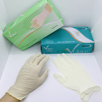 Găng tay y tế hộp 100 cái, bao tay y tế không bột và có bột