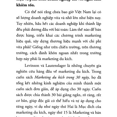 Marketing du kích trong 30 ngày - Jay Conrad Levinson, Al Lautenslager