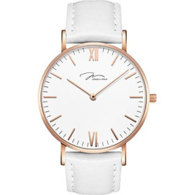 Đồng hồ đeo tay Nữ hiệu JONAS & VERUS X01646-Q3.PPWLW, Máy Pin (Quartz), Kính sappire chống trầy xước, Dây Da Italy