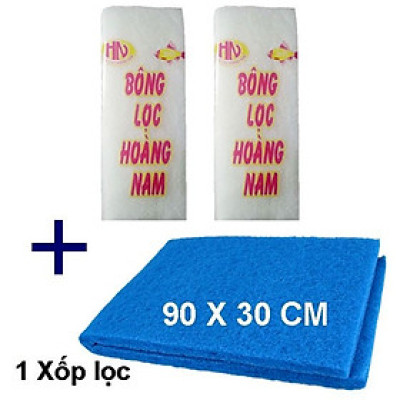 Xốp Lọc 90x30cm & 2 Bông Lọc 60x13cm | Vật Liệu Lọc Nước Hồ Cá Hiệu Quả