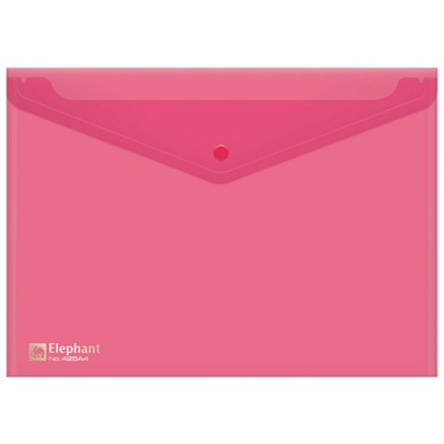 Bìa Nút Nhựa Elephant 425A4 - Màu Đỏ