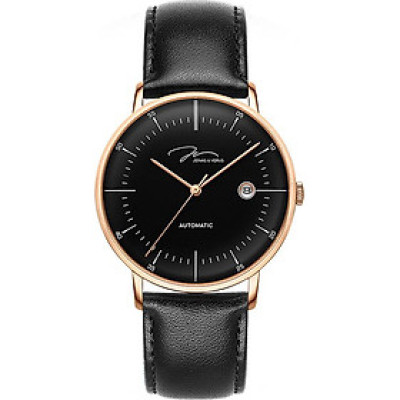 Đồng hồ đeo tay Nam hiệu JONAS & VERUS Y01562-A0.PPBLB, Máy Cơ (Automatic), Kính Sapphire chống trầy xước, Dây da Italy