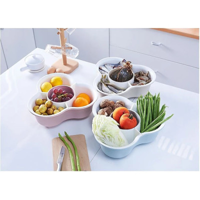 Rỗ đựng thực phẩm , rau ,củ , quả 4 ngăn có thể tháo rời - Hàng chính hãng 