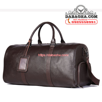 Túi trống du lịch da bò có ngăn để giày BHM8706. Túi xách nam. Hàng chính hãng.