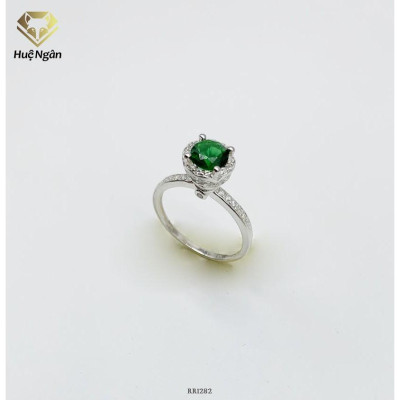 Nhẫn bạc Ý 925 Huệ Ngân - 4 chấu vương miên đá 6li RR1282