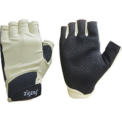 Găng tay thể thao chống nắng UPF50+ kem đen Zigzag GLV00412