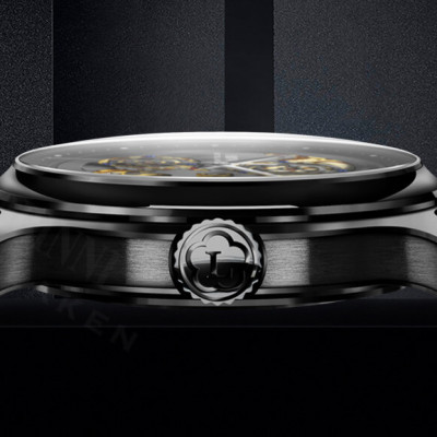 Đồng hồ nam chính hãng Lobinni L5025-1 Kính sapphire chống xước, Chống nước 50m, bảo hành 24 tháng, Máy cơ (Automatic), dây da đen xịn, máy lộ cơ