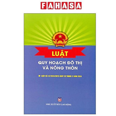 Sách - Luật Quy Hoạch Đô Thị Và Nông Thôn