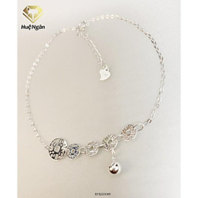 Lắc chân bạc Ý 925 Huệ Ngân - Chuỗi Kim tiền may mắn RYBJ50089