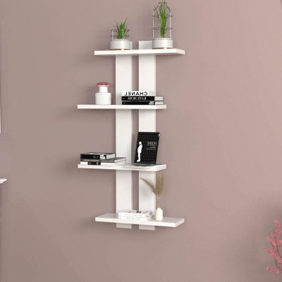 Giá sách treo tường bằng gỗ hiện đại SMLIFE Wingua